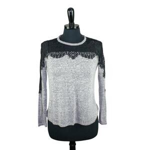 Rewind Top Sheer Black Lace Pullover Whimsygoth Grunge Dark Romance XS